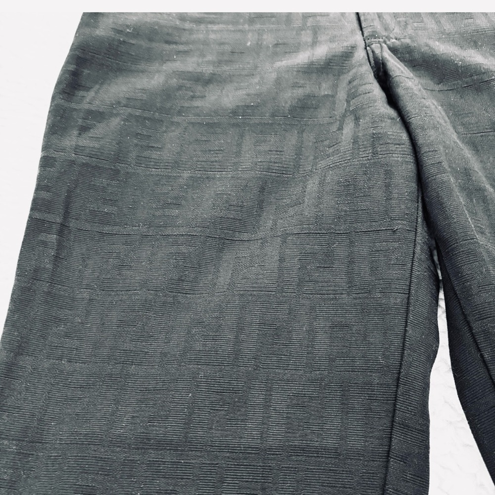 Fendi FF Logo Black High Rise Pants size EU 42 US 27-28 - Picture 10 of 15